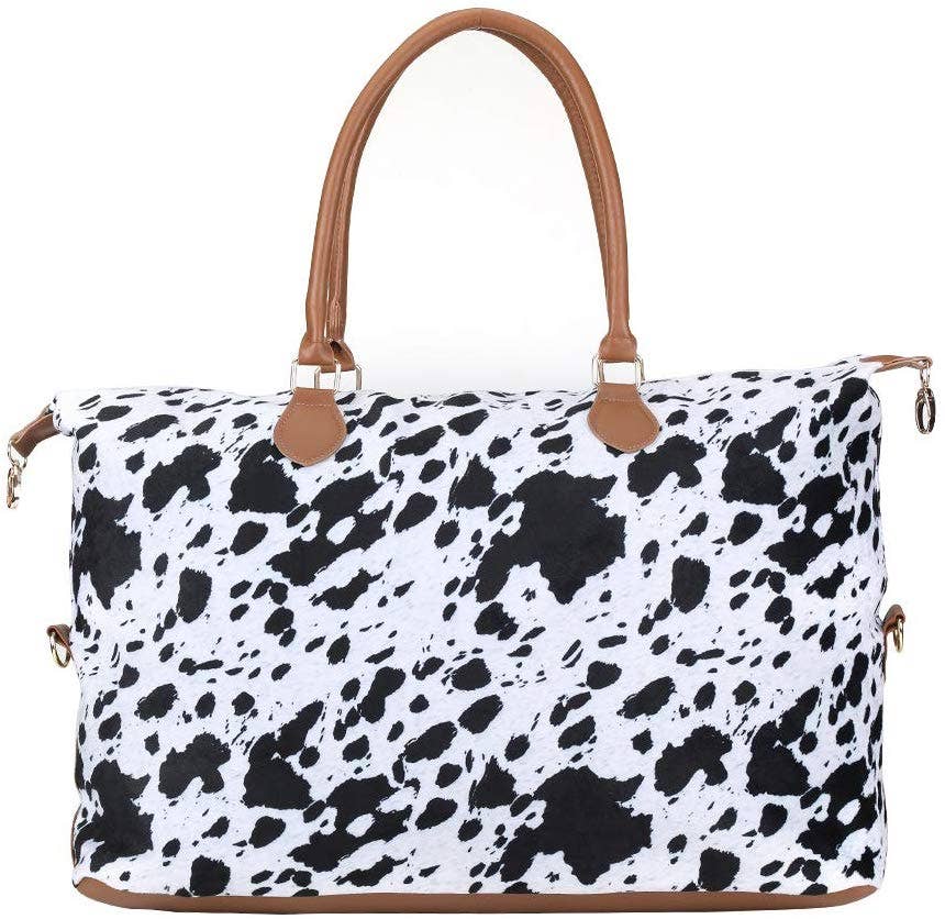 Cow print weekender discount bag